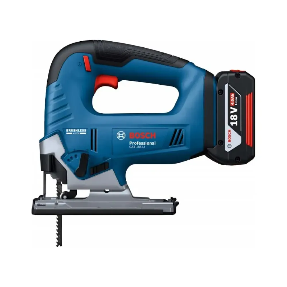 Bosch GST 185-LI Professional аккумуляторный лобзик (2 x 4 Ач, ЗУ), 06015B3024