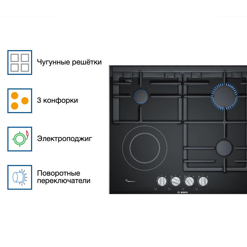 Комбинированная варочная панель Bosch PRY6A6B70Q
