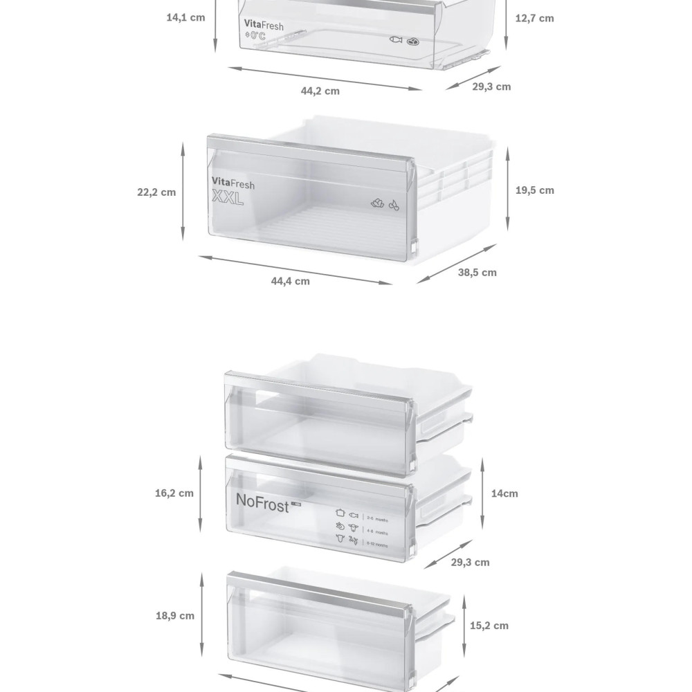Встраиваемый двухкамерный холодильник Bosch KIN86VFE0