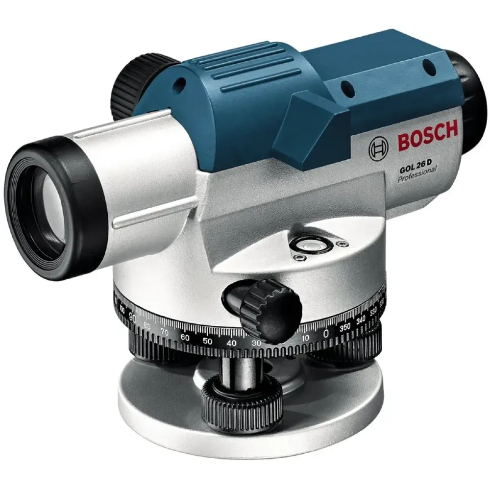 Bosch GOL 26 D Professional оптический нивелир + бленда, кейс, ключ, отвес и регулировочный штифт 0601068000